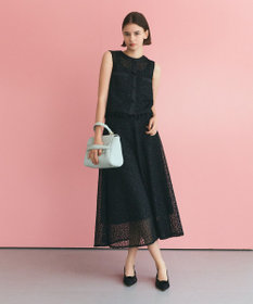 GRACE CONTINENTAL フェザーembドレス