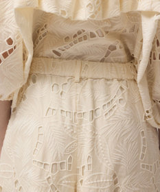 GRACE CONTINENTAL カットワークバギーパンツ