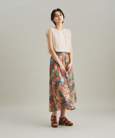 グレースコンチネンタル　リゾートリーフプリントスカート リゾートリーフプリントスカート / GRACE CONTINENTAL | GRACE