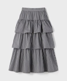 GRACE CONTINENTAL ストライプラッフルスカート