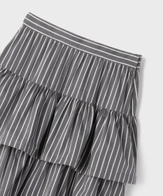 GRACE CONTINENTAL ストライプラッフルスカート
