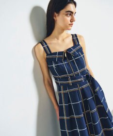 GRACE CONTINENTAL ロープチェックワンピース