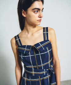 GRACE CONTINENTAL ロープチェックワンピース