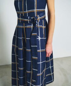 GRACE CONTINENTAL ロープチェックワンピース
