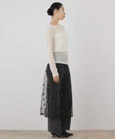 GRACE CONTINENTAL フロッキードレープトップス
