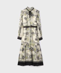 GRACE CONTINENTAL オーナメントフラワープリントワンピース