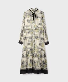 GRACE CONTINENTAL オーナメントフラワープリントワンピース
