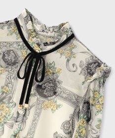 GRACE CONTINENTAL オーナメントフラワープリントワンピース