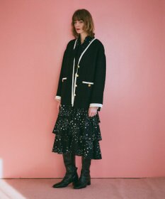 GRACE CONTINENTAL ツイードトリミングジャケット