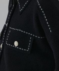 GRACE CONTINENTAL ステッチニットジャケット