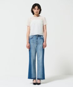 GRACE CONTINENTAL サイド切替フレアデニムパンツ