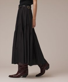 GRACE CONTINENTAL コットンシルクティアードスカート