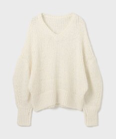 GRACE CONTINENTAL スパンコール畦ニットトップ