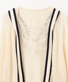 GRACE CONTINENTAL メッシュラインニットフーディ