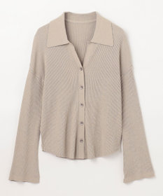 GRACE CONTINENTAL スラブリブシャツニットトップ