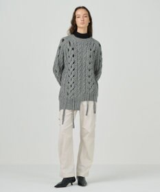 GRACE CONTINENTAL オーバーケーブルニットトップ