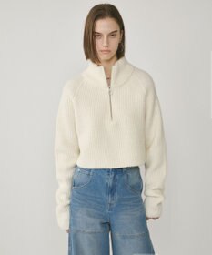 GRACE CONTINENTAL 畦zipニットトップ