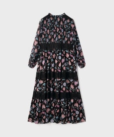 GRACE CONTINENTAL サラサプリントティアードワンピース