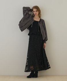 GRACE CONTINENTAL バルーンモールカットカーディガン