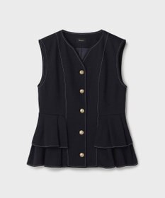 GRACE CONTINENTAL シャンブレーフリルベスト