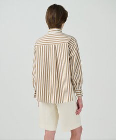 GRACE CONTINENTAL タフタストライプブラウス