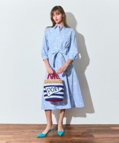 GRACE CONTINENTAL ヒールプリントシャツドレス