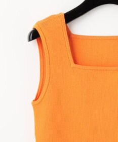 GRACE CONTINENTAL リブニットスクエアトップ