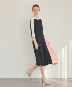 GRACE CONTINENTAL カラーブロックドレス