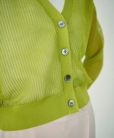 GRACE CONTINENTAL メッシュニットカーディガン