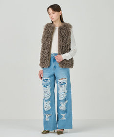 GRACE CONTINENTAL ハードクラッシュデニムパンツ