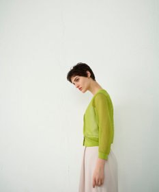 GRACE CONTINENTAL メッシュニットカーディガン