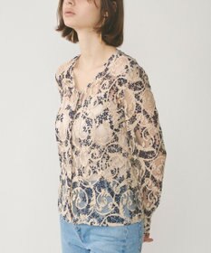 GRACE CONTINENTAL ボウタイ付レースブラウス