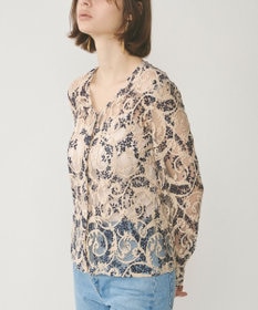 GRACE CONTINENTAL ボウタイ付レースブラウス