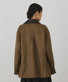 GRACE CONTINENTAL レザー衿ハンティングジャケット