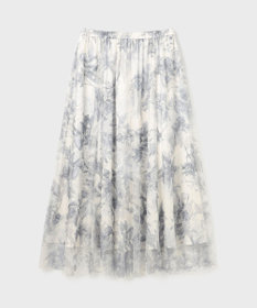 GRACE CONTINENTAL シャドーフラワープリントスカート