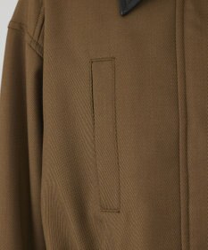 GRACE CONTINENTAL レザー衿ハンティングジャケット
