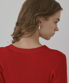 GRACE CONTINENTAL ペプラムニットカーディガン