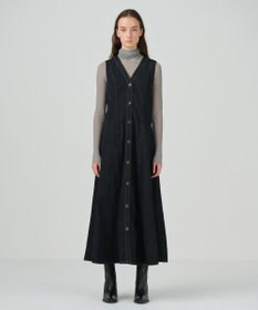 GRACE CONTINENTAL デニムノースリーブロングワンピース