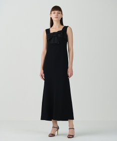 GRACE CONTINENTAL サテンリボンロングドレス