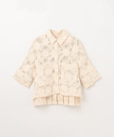 GRACE CONTINENTAL バックタックレースシャツ