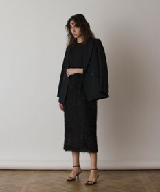 GRACE CONTINENTAL フェザー刺繍コンビワンピース