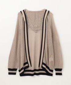 GRACE CONTINENTAL メッシュラインニットフーディ