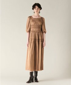 GRACE CONTINENTAL スクエアギャザーワンピース