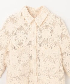 GRACE CONTINENTAL バックタックレースシャツ