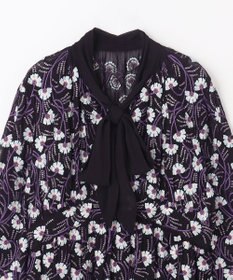 美品♡グレースコンチネンタル フラワーテープ刺繍ワンピース ロング 定価4.6万 ミックスフラワー刺繍ワンピース / GRACE CONTINENTAL