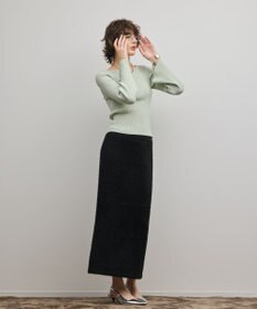 GRACE CONTINENTAL アイレットリブニットトップ