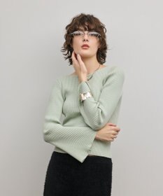 GRACE CONTINENTAL アイレットリブニットトップ