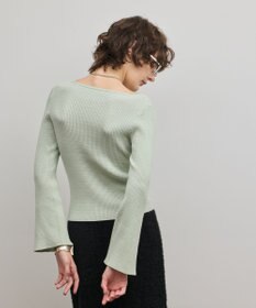 GRACE CONTINENTAL アイレットリブニットトップ