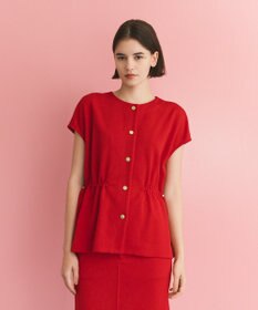 GRACE CONTINENTAL ダブルクロスジャージトップ レッド