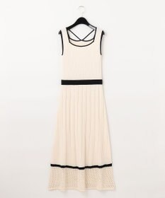 GRACE CONTINENTAL メッシュヘムニットワンピース